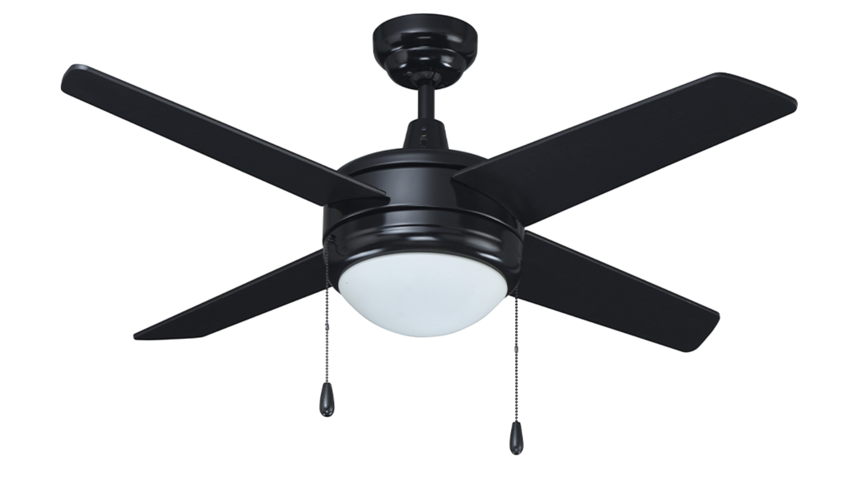 ROYAL PACIFIC 1044LED-BK-BK LED EUROPA IV 52" 4-BLADE CEILING FAN BLACK - LED LIGHT KIT INCLUDED