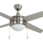 ROYAL PACIFIC 1044LED-BN-BN LED EUROPA IV 52" 4-BLADE CEILING FAN BRUSHED NICKEL - LED LIGHT KIT INCLUDED
