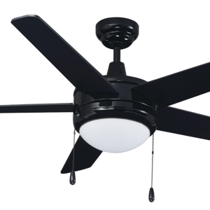 ROYAL PACIFIC 1045LED-BK-BK LED MIRAGE IV 52" 5-BLADE CEILING FAN BLACK - LED LIGHT KIT INCLUDED