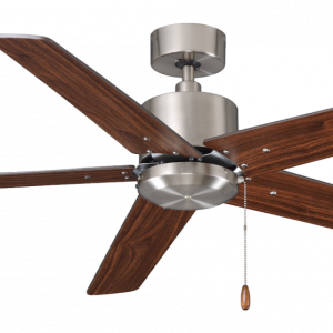 ROYAL PACIFIC 1065BN-WT ALDEA V 52" 5-BLADE CEILING FAN BRUSHED NICKEL / WALNUT