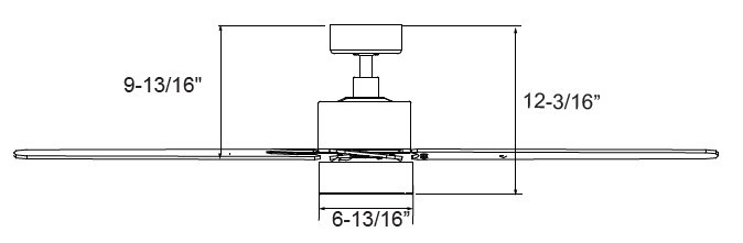 ROYAL PACIFIC 1065WW-WW ALDEA V 52" 5-BLADE CEILING FAN WHITE