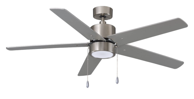 ROYAL PACIFIC 1065LED-BN-BN LED ALDEA V 52" 5-BLADE CEILING FAN BRUSHED NICKEL - LED LIGHT KIT INCLUDED