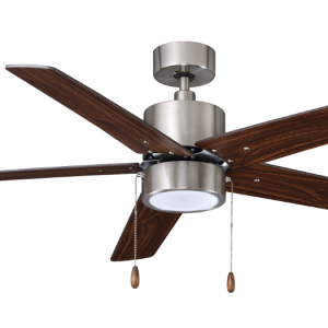 ROYAL PACIFIC 1065LED-BN-WT LED ALDEA V 52" 5-BLADE CEILING FAN BRUSHED NICKEL / WALNUT - LED LIGHT KIT INCLUDED