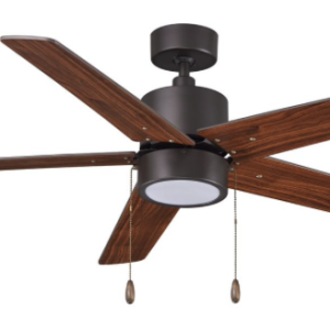 ROYAL PACIFIC 1065LED-OB-WT LED ALDEA V 52" 5-BLADE CEILING FAN OIL-RUBBED BRONZE / WALNUT - LED LIGHT KIT INCLUDED