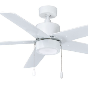 ROYAL PACIFIC 1065LED-WW-WW LED ALDEA V 52" 5-BLADE CEILING FAN WHITE - LED LIGHT KIT INCLUDED