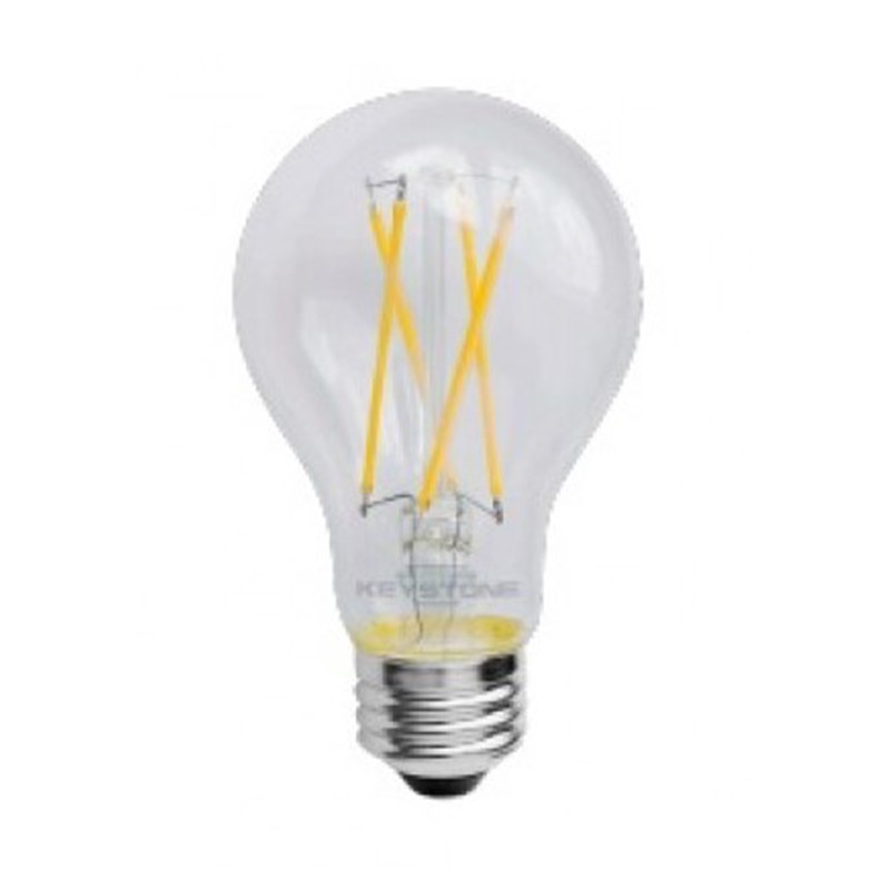 Keystone KT-LED8FA19-E26-927-C 8W Clear LED A19 Bulb 2700K