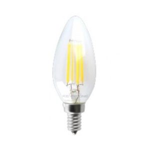 Keystone KT-LED4.5FB11-E12-930-C 4.5W Clear LED Straight Tip B11 E12 Filament 3000K