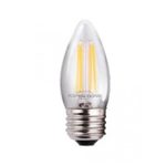 Keystone KT-LED5.5FB11-E26-927-C 5.5W Clear LED Straight Tip B11 E26 Filament 2700K