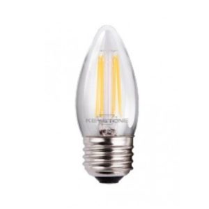 Keystone KT-LED5.5FB11-E26-927-C 5.5W Clear LED Straight Tip B11 E26 Filament 2700K