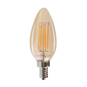 Keystone KT-LED4.5FB11-E12-822-A 4.5W Dimmable Amber Straight-Tip LED Bulb