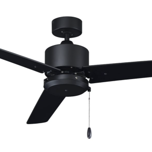 ROYAL PACIFIC 1067MBK-MBK ALDEA VII 52" 3-BLADE CEILING FAN MATTE BLACK - WET LISTED FAN