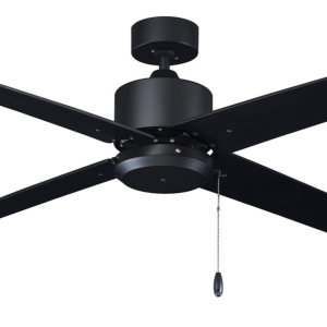 ROYAL PACIFIC 1068MBK-MBK ALDEA VIII 52" 4-BLADE CEILING FAN MATTE BLACK - WET LISTED