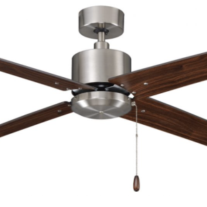 ROYAL PACIFIC 1071BN-WT ALDEA 52" 4-BLADE CEILING FAN BRUSHED NICKEL / WALNUT