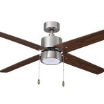 ROYAL PACIFIC 1071LED-BN-WT ALDEA 52" 4-BLADE CEILING FAN BRUSHED NICKEL / WALNUT - INTEGRATED LED LIGHT KIT INCLUDED
