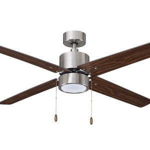 ROYAL PACIFIC 1071LED-BN-WT ALDEA 52" 4-BLADE CEILING FAN BRUSHED NICKEL / WALNUT - INTEGRATED LED LIGHT KIT INCLUDED