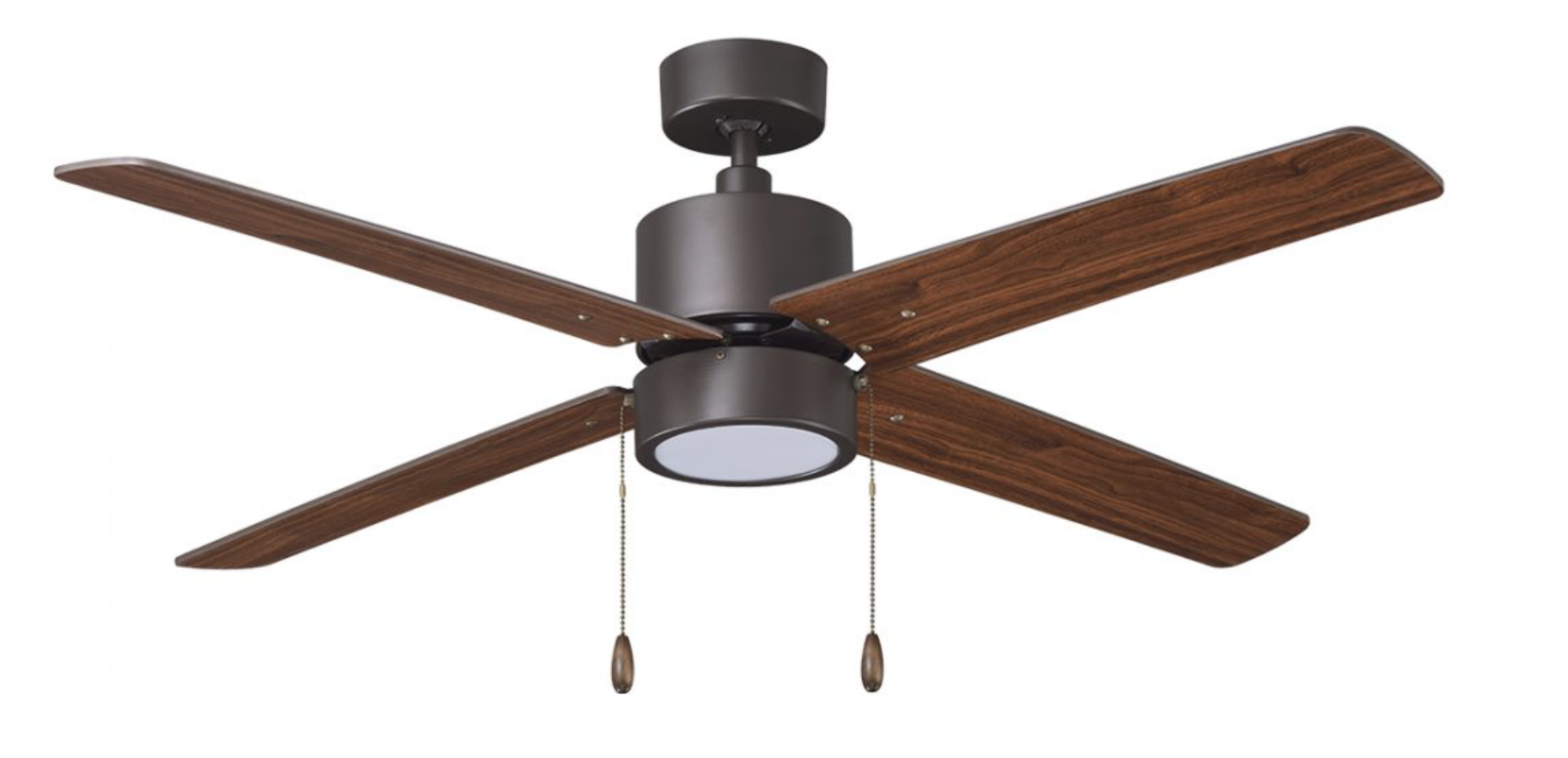 ROYAL PACIFIC 1071LED-OB-WT ALDEA 52" 4-BLADE CEILING FAN OIL-RUBBED BRONZE / WALNUT - INTEGRATED LED LIGHT KIT INCLUDED