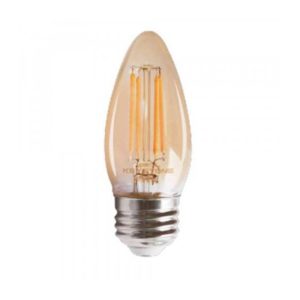 Keystone KT-LED5.5FB11-E26-822-A 5.5W Dimmable Amber Straight-Tip LED Bulb