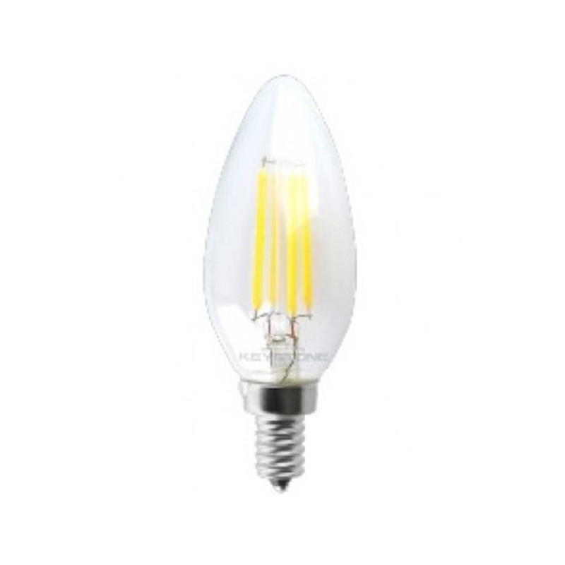 Keystone KT-LED4.5FCA11-E12-930-C 4.5W E12 Clear Filament Bent-Tip CA11 LED Bulb 3000K