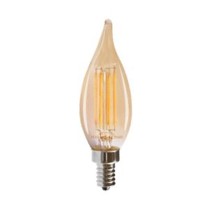 Keystone KT-LED5.5FCA11-E12-822-A 5.5W E26 Dimmable Amber Bent-Tip CA11 LED Bulb