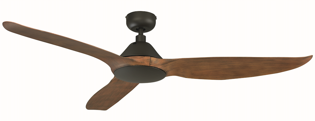 ROYAL PACIFIC 1072OB-WT-LK COLIBRI 60" 3-BLADE CEILING FAN OIL-RUBBED BRONZE / WALNUT - LED LIGHT KIT INCLUDED