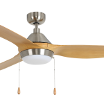 ROYAL PACIFIC 1072LED-BN-NM-PC COLIBRI 60" 3-BLADE CEILING FAN W/ PULL CHAIN BRUSHED NICKEL / NATURAL MAPLE - LED LIGHT KIT