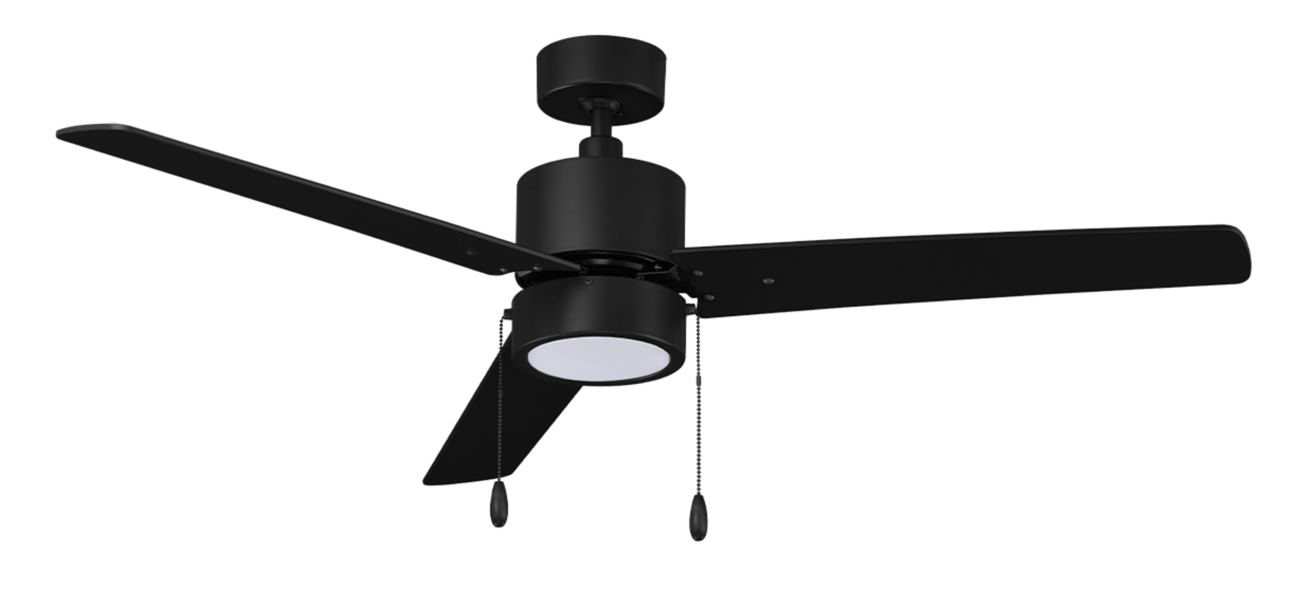 ROYAL PACIFIC 1074LED-MBK-MBK ALDEA II 52" 3-BLADE CEILING FAN W/ PULL CHAIN MATTE BLACK - LED LIGHT KIT