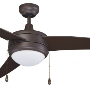 ROYAL PACIFIC 1078OB-OB-E26-L CONTEMPO I 50" 3 CURVED BLADE CEILING FAN OIL-RUBBED BRONZE - E26 LED LIGHT KIT