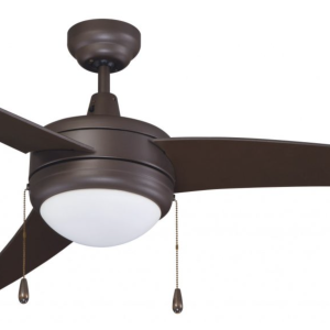 ROYAL PACIFIC 1078LED-BN-BN CONTEMPO I 50" 3 CURVED BLADE CEILING FAN BRUSHED NICKEL - INTEGRAL LED LIGHT KIT