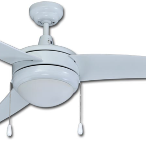 ROYAL PACIFIC 1078LED-WW-WW CONTEMPO I 50" 3 CURVED BLADE CEILING FAN WHITE - INTEGRAL LED LIGHT KIT