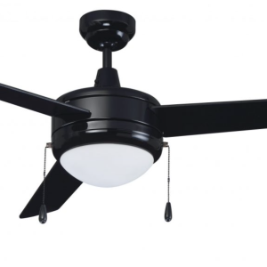 ROYAL PACIFIC 1079MBK-MBK-E26-L CONTEMPO 50" 3-BLADE CEILING FAN MATTE BLACK - E26 LED LIGHT KIT