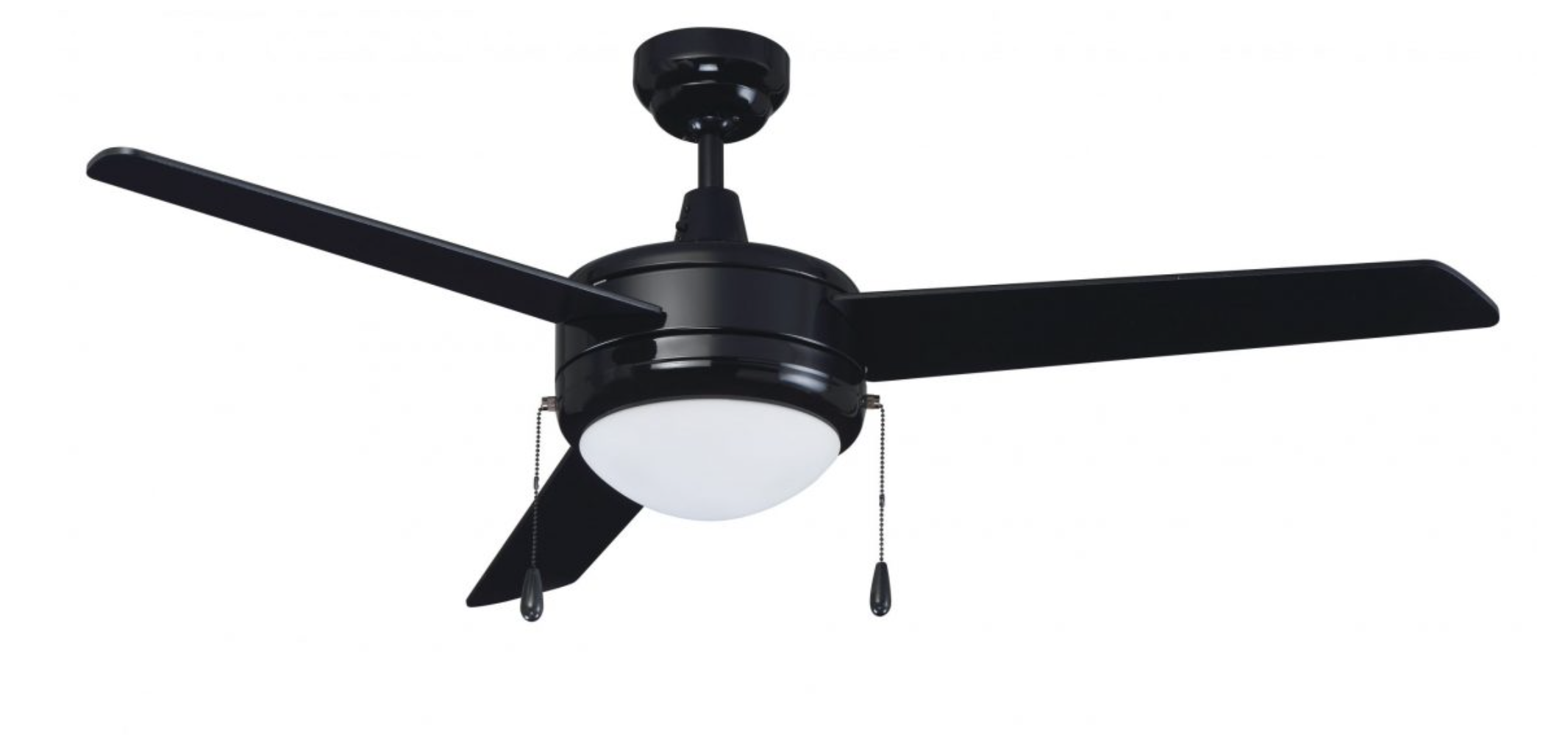 ROYAL PACIFIC 1079MBK-MBK-E26-L CONTEMPO 50" 3-BLADE CEILING FAN MATTE BLACK - E26 LED LIGHT KIT