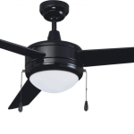ROYAL PACIFIC 1079LED-BK-BK CONTEMPO 50" 3-BLADE CEILING FAN BLACK - INTEGRAL LED LIGHT KIT