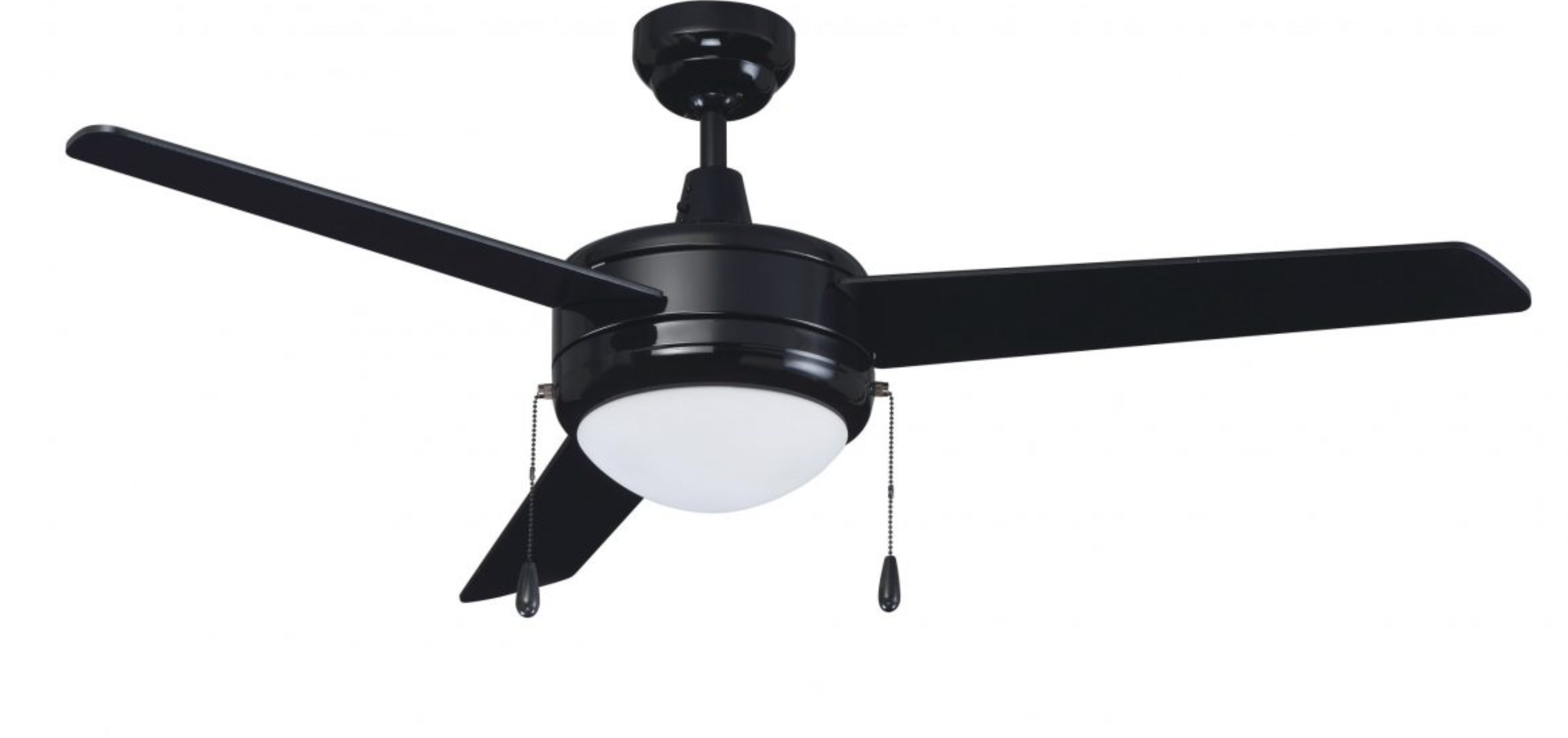 ROYAL PACIFIC 1079LED-BK-BK CONTEMPO 50" 3-BLADE CEILING FAN BLACK - INTEGRAL LED LIGHT KIT