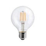Keystone KT-LED5.5FG25-E26-930-C 5.5W Clear G25 Filament LED Bulb 3000K