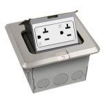 Enerlites 961241-S 20A Nickel-Plated Square Pop-up Tamper-Weather Resistant Floor Box Receptacle