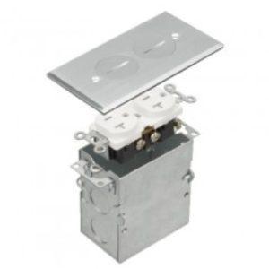 Enerlites 975506-SS 20A One-Gang Stainless Steel Tamper-Weather-Resistant Duplex Receptacle Floor Box