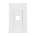 Enerlites ENSI8871-W 1-Gang 1-Port Decorator Wall Plate, Screwless, Polycarbonate