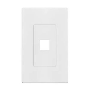 Enerlites ENSI8871-W 1-Gang 1-Port Decorator Wall Plate, Screwless, Polycarbonate