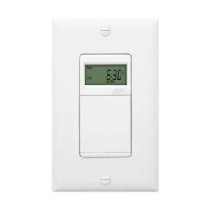 Enerlites HET01-C-W 7-Day Digital In-Wall Timer Switch, 15A, 120V, White