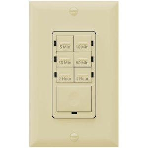 Enerlites HET06-R-I 800 Watts 4-Hour In-Wall Preset Timer Switch - Ivory