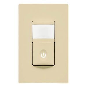 Enerlites HMOS-I Occupancy/Vacancy Motion Sensor Single Pole In-Wall Switch - Ivory