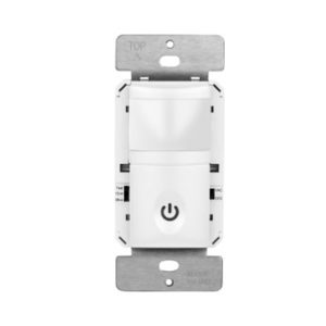 Enerlites HMOS-J-W White 180° PIR Occupancy/Vacancy Motion Sensor Single Pole Wall Switch