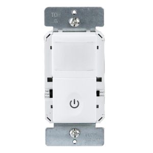 Enerlites HMOS-W Occupancy/Vacancy Motion Sensor Single Pole In-Wall Switch - White