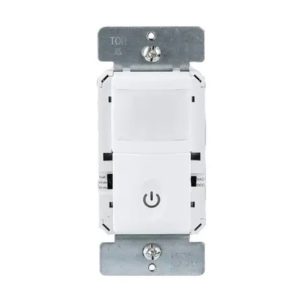 Enerlites HMVS-J-W White Single Pole Secured Ground Wire Occupancy Sensor Switch
