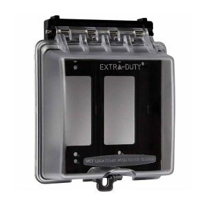 Enerlites IUC2V-D Weatherproof Outdoor Cover For Decorator/GFCI Receptacle - 2 Gang Extra-Duty