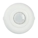 Enerlites MPC-52V-W White Line Voltage PIR Occupancy Ceiling Mount Sensor with 4ft Lead Cable