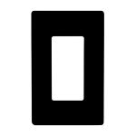 Enerlites SI8831-BK Black 1 Gang Decorator Wall Plate