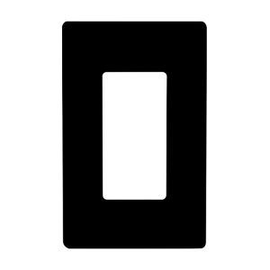 Enerlites SI8831-BK Black 1 Gang Decorator Wall Plate