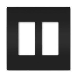 Enerlites SI8832-BK Black 2 Gang Decorator Wall Plate