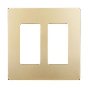 Enerlites SI8832-GD Gold 2 Gang Decorator Wall Plate